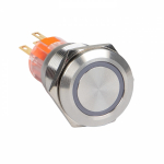 Кнопка S-Pro67 19мм с фиксацией с белой подсветкой 230В EKF PROxima