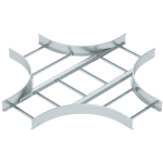 Секция Х-образная LK 1140 R5 FS, для лестничных лотков, R=500 мм, h=110 мм, B=400 мм, сталь, конвейерный цинк