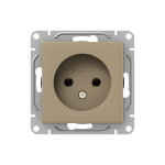 Механизм розетки, 16А, без заземления, со шторками, шампань Эпика EKF