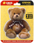 Крючок СИЛА SHT12-S1C-12 на силиконовом креплении Мишка Teddy 12х14.5 см нагрузка до 2,5 кг Крючок СИЛА SHT12-S1C-12 на силиконовом креплении Мишка Teddy 12х14.5 см нагрузка до 2,5 кг