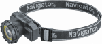 Фонарь Navigator 95 557 NPT-H42-ACCU налоб 1LEDx1Вт,1COBx3Вт,5реж,Li-ion0.8Ач