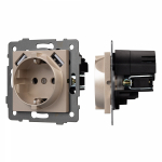 Механизм розетки с USB зарядкой SCT-MUAA-PL-GD-V (250V, 16A) (Arlight, -)