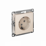 Розетка 1гн с З/К с/у крем механизм 16А AtlasDesign Systeme Electric (1/20)