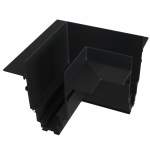 Угловой коннектор S35 встраиваемый черный