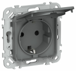 FLITE Роз. с з/к/ш кр б/к 16А IP44 РСшкр11-1-44-ФлМА м/а IEK