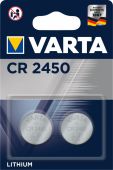 Элемент питания CR2450 литиевый бл. 2шт VARTA