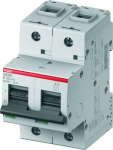 Автоматический выключатель (автомат) 2-полюсный (2P) 10А хар. C 25кА ABB S800