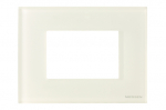 Рамка 1.5-пост. без перегородки цвет белый Белое стекло прозрачная глянцевый, стекло горизонт. и вертик., IP20 Zenit ABB