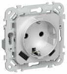 FLITE Роз.с з/к/ш 16А USB AC 20Вт б/к РСЮшс11-1-ФлА ал. IEK