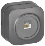 GLORY Роз. комп. RJ45 кат.5E о/у РК10-ХСм сталь м. IEK