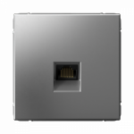 ARTGALLERY РОЗЕТКА компьютерная RJ45, кат. 5е, механизм, СТАЛЬ