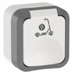 TORS Роз. 1-я с з/к кр с ик самок 16А IP55 TS321 сер-бел IEK TORS Роз. 1-я с з/к кр с ик самок 16А IP55 TS321 сер-бел IEK