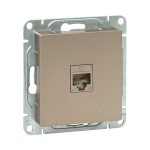 Механизм розетки RJ11, шампань Эпика EKF