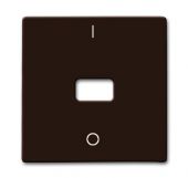 Клавиша одинарная перекидная для выкл-ля/кнопки символы 0 и 1 пластик коричневый глянцевая влагозащищённая ABB Allwetter 44