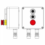 Взрывозащищенный пост управления из полиэстера CPE-P-05-(2xP1B(11)-1xP3E(11))-2xKA2MHK(C)1Ex d e IIC Т5 Gb / Ex tb IIIC T95°C DbIP66/КЗ