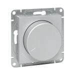 Светорегулятор 600Вт поворотно-нажимной с/у алюминий механизм Эпика EKF (1/8/96)