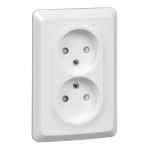 Розетка 2гн без З/К шторки с/у белый 16А Этюд Schneider Electric