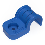 Крепеж-скоба пластиковая односторонняя для прямого монтажа  атмосферостойкая синяя в п/э d16 мм (50шт/750шт уп/кор) Промрукав