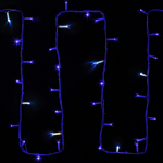 Гирлянда модульная  "Дюраплей LED"  20м  200 LED  белый каучук , мерцающий "Flashing" (каждый 5-й диод), Синяя