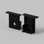 Комплект заглушек (для профиля 22×22) 2 шт., ALM-2222-B-EC