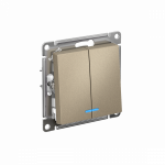 Выключатель 2кл с подсв с/у шампань механизм быстрозажим AtlasDesign Systeme Electric (1/20) Выключатель 2кл с подсв с/у шампань механизм быстрозажим AtlasDesign Systeme Electric (1/20)