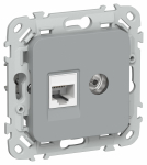 FLITE Роз. 2-я RJ45/TV кат.5Е UTP РКТВ5е-2-0-ФлС сер. IEK