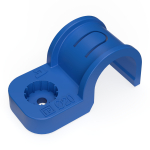 Крепеж-скоба пластиковая односторонняя для прямого монтажа  атмосферостойкая синяя в п/э d20 мм (50шт/600шт уп/кор) Промрукав