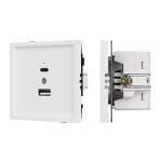 Механизм USB розетки SCT-TENDO-MUAC-PL-WH (5V, 3A, QC3) (Arlight, Белый) Механизм USB розетки SCT-TENDO-MUAC-PL-WH (5V, 3A, QC3) (Arlight, Белый)