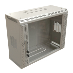 Hyperline TWS-1525-GP-RAL7035 Шкаф настенный 19-дюймовый (19"), 15U, 740х600х250, со стеклянной дверью, несъемные боковые панели, цвет серый (RAL 7035