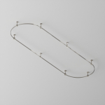 Technical Готовая конструкция овальная 4,5 м на жестких подвесах Short H124мм без светильников и блока питания, платина