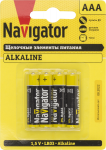 Элемент питания LR03 (ААА) алкалиновый NBT-NPE бл. 4шт Navigator