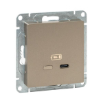 Механизм розетки USB-С, быстрая, шампань Эпика EKF