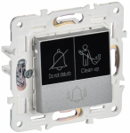 SKANDY Кнопка звонка с инд. отел. 10А SK-V17S сереб. IEK SKANDY Кнопка звонка с инд. отел. 10А SK-V17S сереб. IEK