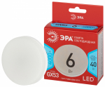 Лампочка светодиодная ЭРА RED LINE LED GX-6W-840-GX53 R 6 Вт таблетка нейтральный белый свет Лампочка светодиодная ЭРА RED LINE LED GX-6W-840-GX53 R 6 Вт таблетка нейтральный белый свет