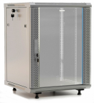 Hyperline TWB-FC-1866-GP-RAL7035 Шкаф настенный 19-дюймовый (19"), 18U, 920x600х600мм, стеклянная дверь с перфорацией по бокам, ручка с замком, с возм