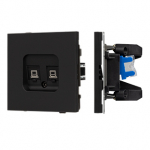 Механизм компьютерной розетки двойной SCT-TENDO-MPC2-SFPL-BK (RJ-45, CAT6) (Arlight, Матовый черный) Механизм компьютерной розетки двойной SCT-TENDO-MPC2-SFPL-BK (RJ-45, CAT6) (Arlight, Матовый черный)