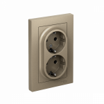 Розетка 2гн с З/К с/у шампань в сборе 16А AtlasDesign Systeme Electric (1/6) Розетка 2гн с З/К с/у шампань в сборе 16А AtlasDesign Systeme Electric (1/6)