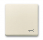 Клавиша одинарная перекидная символ «ключ/дверь» пластик белый глянцевая ABB Накладки Future/Axcent/Carat/ДИНАСТИЯ