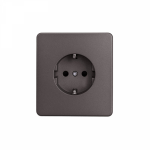 Розетка 1гн с З/К шторки с/у титан механизм 16А MIELE ROUND KRANZ (1/100)