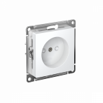 ATLASDESIGN РОЗЕТКА без заземления со шторками, 16А, механизм, БЕЛЫЙ