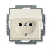 Розетка ABB Basic 55 1-мест. в сборе с корпусом с З/К скр. уст-ки16А 220-250В с крышкой IP44 белый
