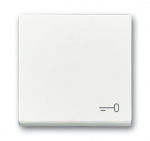 Клавиша одинарная перекидная символ «ключ/дверь» пластик белый глянцевая ABB Накладки Future/Axcent/Carat/ДИНАСТИЯ