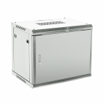 Настенный телекоммуникационный шкаф 19" 18U 600x600мм, дверь металл, с задней стенкой, разборный, серый (RAL 7035) REXANT