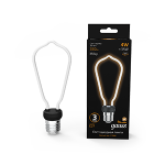 Лампа светодиод 4Вт 330Лм 2700К Е27 ST64 молочн LED Gauss Filament Artline 1/10/100