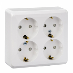 Розетка 4гн с З/К шторки о/у белый 16А IP20 Этюд Systeme Electric (1/5) Розетка 4гн с З/К шторки о/у белый 16А IP20 Этюд Systeme Electric (1/5)