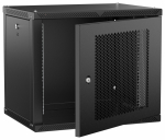ITK LINEA W Шкаф 9U 600х450мм дверь перф. черный 2.0