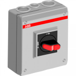 Выключатель-разъединитель в корпусе 6p 16А 690В с кнопкой поворотной сервисный, IP65 ABB