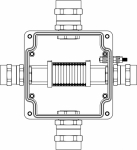 Ex клеммная коробка из GRP; 1Ex e IIC T5 Gb;Ex tb IIIB T95°C Db IP66;Клеммы 2,5 кв.мм. -12 шт.; А-B-C-D: ввод D15-24мм под бронированныйкабель, Ni -4