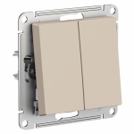 Выключатель 2кл кнопочный с/у песочный AtlasDesign Systeme Electric (1/5)