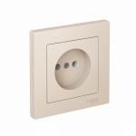 ATLASDESIGN РОЗЕТКА без заземления, 16А, в сборе, БЕЖЕВЫЙ